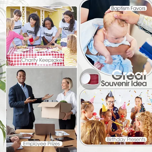 Miniatura 6 de Hoolerry 48 piezas de regalos de agradecimiento a los empleados para mujeres, espejo pequeño y compacto inspirador rojo a granel de 2.8 pulgadas