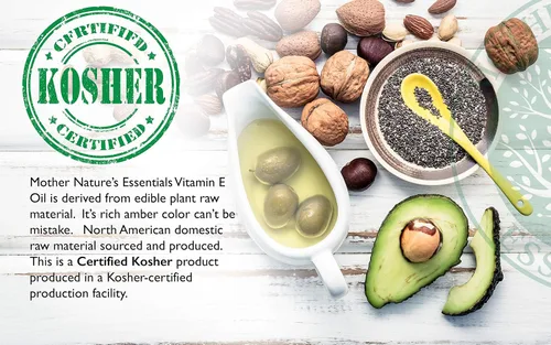 Miniatura 5 de Mother Nature's Essentials Vitamina E 21,000IU 1 Oz de 2 unidades. Ayuda a apoyar el sistema inmunológico natural del cuerpo, se utiliza por vía
