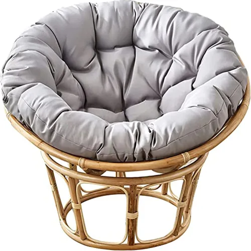 Miniatura 15 de HUHJYUGE Cojín redondo para asiento de columpio de 16 x 16 pulgadas, cojín colgante para silla de huevo, resistente al agua, para exteriores, tela