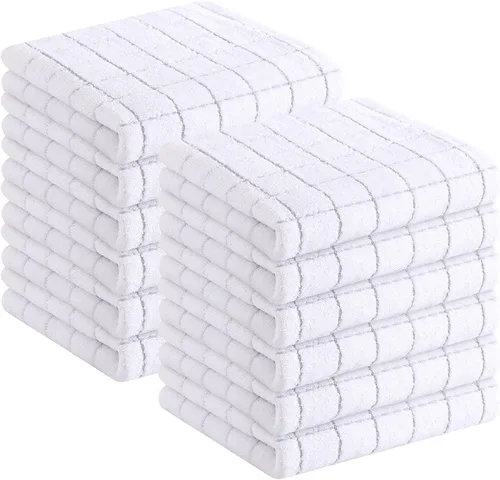 Miniatura 76 de Homaxy Paños de cocina 100% algodón de felpa, toallas de cocina ultra suaves y absorbentes para la cocina, adecuadas para secar y lavar platos