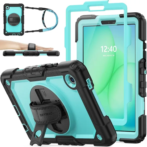 Miniatura 16 de SEYMAC stock Funda para Samsung Galaxy Tab A8 de 10.5 pulgadas, funda de protección contra caídas de cuerpo completo con protector de pantalla