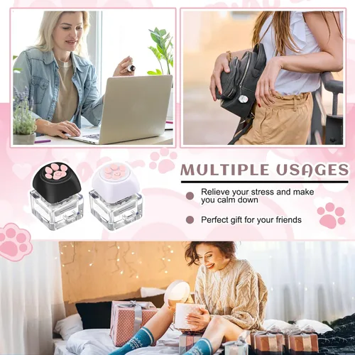Miniatura 6 de Taiyin 2 piezas de teclado de juguete con clicker, llavero para la ansiedad, juguetes de descompresión, juguetes para aliviar el estrés, regalos