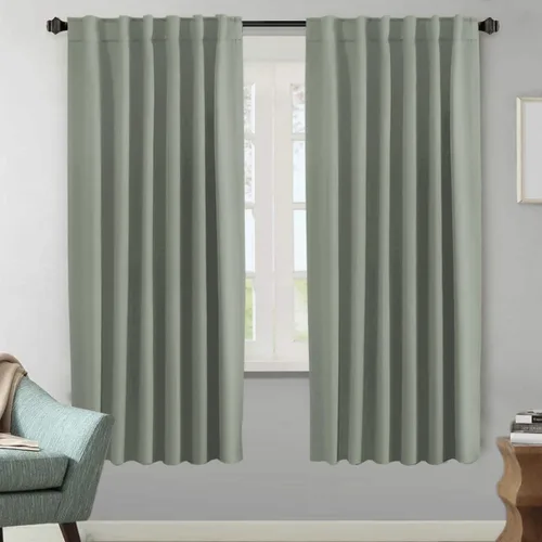 Miniatura 33 de H.VERSAILTEX Cortinas opacas con aislamiento térmico, paneles de tratamiento de ventana, cortinas opacas para oscurecer la habitación, cortinas Gris