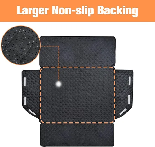 Miniatura 8 de PETICON Funda para compartimiento de carga para SUV para perros, forro de carga para mascotas impermeable, alfombra para asiento de perros para SUV