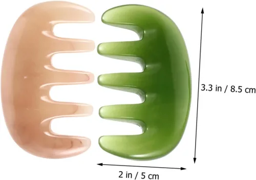 Miniatura 5 de FOMIYES 2 unids cuero cabelludo masaje peine herramienta de masaje herramientas faciales peine cuero cabelludo peine cuero cabelludo masajeador jade