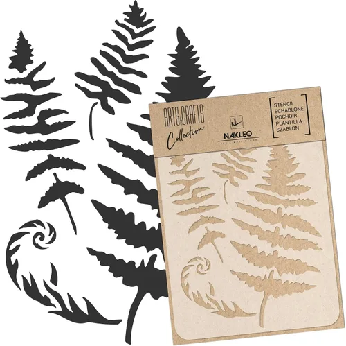 Miniatura 17 de NAKLEO Plantilla de pintura para manualidades A3 de 11.8 x 16.5 pulgadas, patrón de naturaleza de hojas de otoño, plantilla de dibujo de plástico