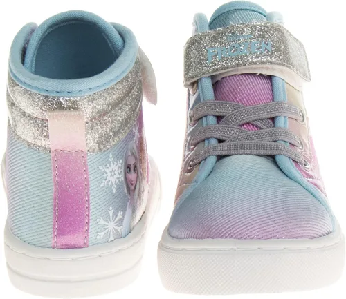 Miniatura 4 de Disney Frozen - Zapatos deportivos para niñas - Tenis de caña alta para niñas - Zapatos de princesa Ana y Elsa - Personajes de lona casuales sin