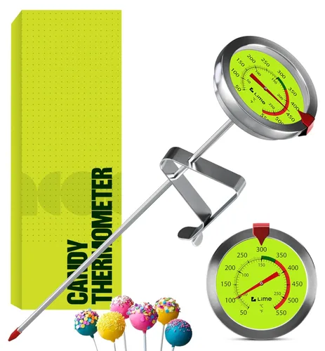 Miniatura 15 de CRAFT911 Termómetro de caramelo con clip para olla, esencial para cocinar, termómetro de aceite de freír de 8 pulgadas, color azul