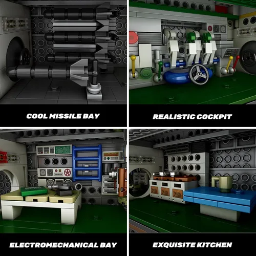 Miniatura 3 de Reobrix U-Boat - Juego de construcción de submarino militar, kit de modelo de submarino militar para adultos, historia de la Segunda Guerra Mundial