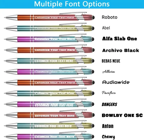 Miniatura 3 de Kingluu Hasta 500 bolígrafos personalizados a granel, bolígrafos personalizados con lápiz capacitivo, bolígrafo personalizado de tinta negra con tu