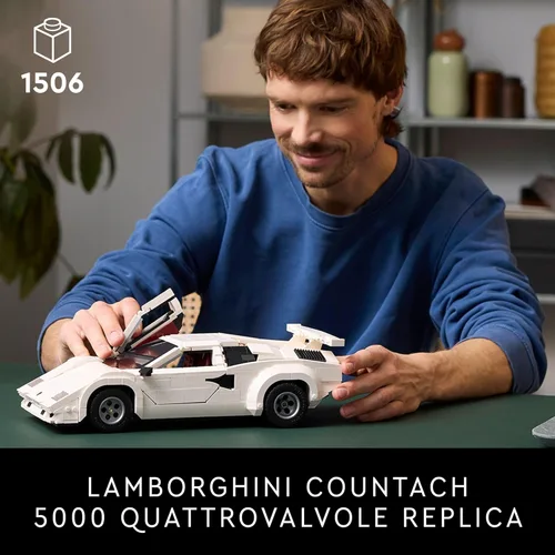 Miniatura 2 de LEGO Icons Lamborghini Countach 5000 Quattrovalvole Kit de Modelo de Auto - Juego de construcción coleccionable para adultos a partir de 18 años