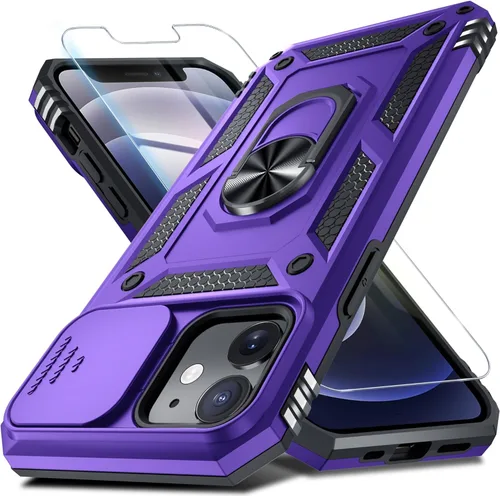 Miniatura 146 de Janmitta - Funda para iPhone 14 Pro con cubierta deslizante para lente de cámara incorporada + protector de pantalla, funda de cuerpo completo
