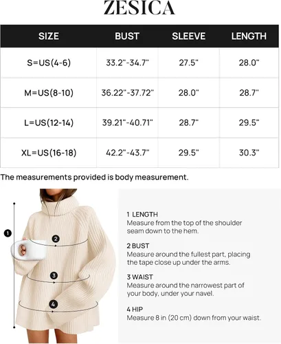 Miniatura 6 de ZESICA Women's 2024 Winter Sweaters Oversized Turtleneck Long Sleeve Chunky Knitted Pullover Sweater Jumper Tops