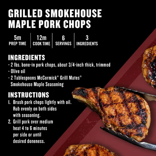 Miniatura 9 de McCormick Parrilla Mates Smokehouse Maple Sazonando, 28 oz