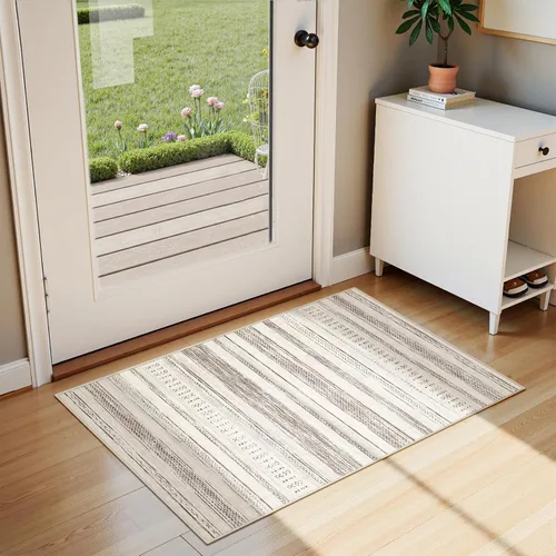Tortania - Tapete de 2x3 pies para sala, tapete suave y lavable de estilo bohemio marroquí y rústico para interiores, habitación, oficina y debajo