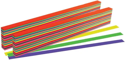 Miniatura 3 de Hygloss 1,000 tiras de tejido de papel, ¾ pulgadas x 16 pulgadas, artes y manualidades para niños, actividades en el aula, aprender a tejer, 10