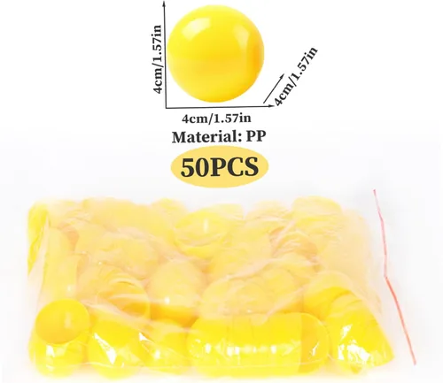 Miniatura 5 de 50 bolas de bingo huecas de PP de 1.57 pulgadas, bolas de lotería suaves y vibrantes, bolas redondas de lotería para fiesta de lotería