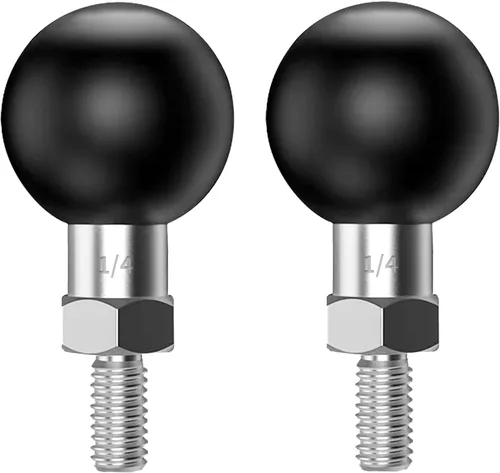 Miniatura 8 de Adaptador de bola de base de montaje de bola de 1 pulgada con perno roscado de acero inoxidable 1/4-20 compatible con soportes RAM, brazo de bola