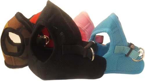 Miniatura 10 de Arnés para perros de malla suave, cómodo para razas pequeñas, cachorros, juguetes, de 2 a 16 lb, en color rosa bebé, azul, negro, rojo, camuflado