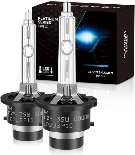 35W D2S HID, bombillas de faro delantero de xenón 6000K, blanco frío, luz alta y baja, bombillas de repuesto para faros, paquete de 2