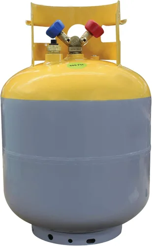 Miniatura 10 de Tanque de recuperación de refrigerante gris/amarillo Mastercool (62010) - 30 lb. de capacidad