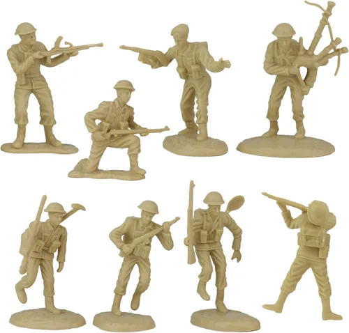 Miniatura 6 de BMC Toys - Soldados de plástico de la Segunda Guerra Mundial, invasión de Normandía, 114 piezas en caja