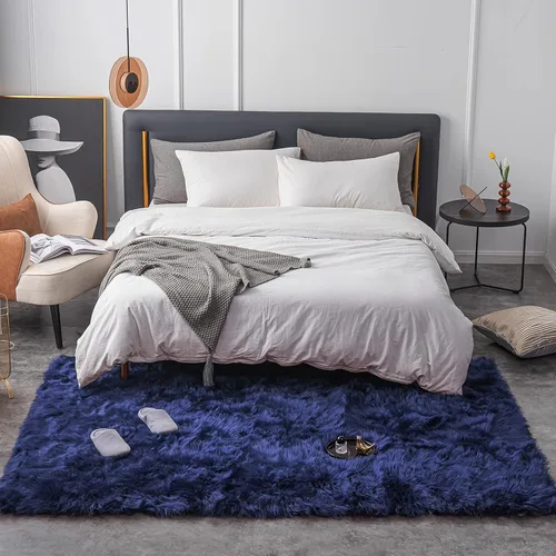 Miniatura 14 de Carvapet - Tapete suave de cuero sintético de oveja, lanudo y lujoso, grande (para decorar habitación), lado de la cama, dormitorio, sala de estar
