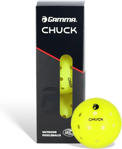 GAMMA Chuck Pickleballs para jugar al aire libre, diseño simétrico de 38 agujeros, bola oficial de DUPR y NPL, aprobada por USAPA para juego de