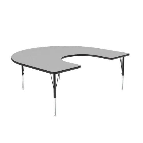 Miniatura 11 de Correll Mesa de Actividades Rectangular para Aula de 24"x36", Altura Ajustable (19"-29"), Granito Negro Laminado Térmico Fusionado Duradero