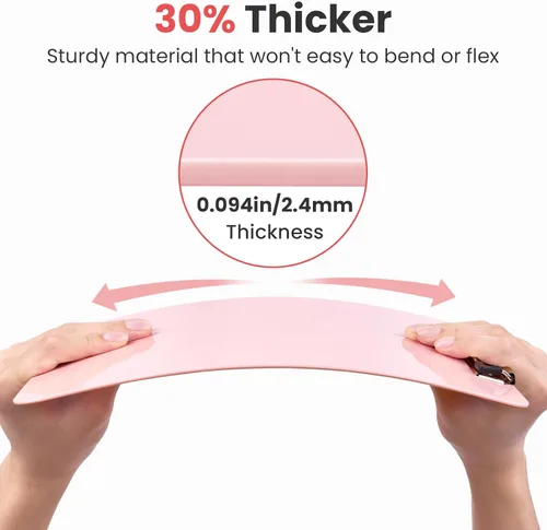 Miniatura 2 de Sooez Portapapeles de plástico con soporte para bolígrafo, [10% más grueso] Tableros de clip de 8.5 x 11 pulgadas con clip de perfil bajo, bonito