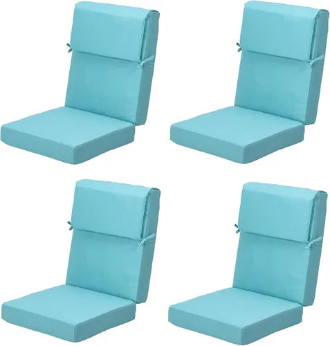 Miniatura 12 de Aoodor Juego de 1 cojines para sillas de patio de 44 x 21 pulgadas, resistentes a la decoloración y al agua, relleno de espuma de esponja