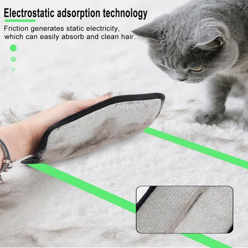 Miniatura 3 de Guantes de depilación de mascotas, cepillo mágico para mascotas, peine de gato, lavable y reutilizable, guantes de pelo para perros, gatos