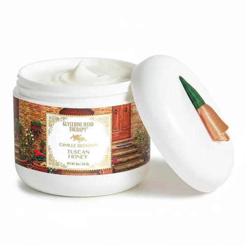 Camille Beckman Crema de terapia de manos de glicerina, miel toscana, 8 onzas