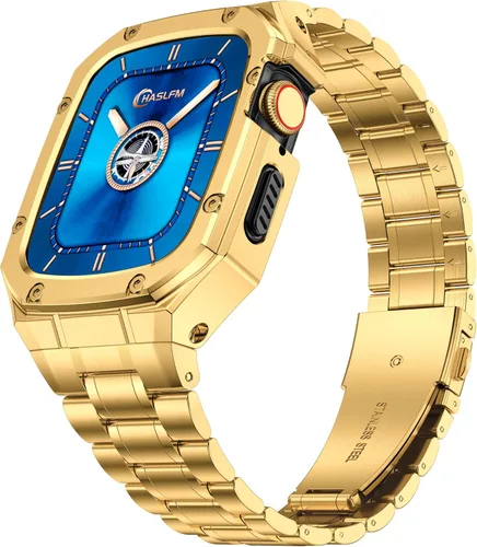 Miniatura 12 de Correa de reloj de acero inoxidable y funda compatible con Apple Watch Series 6 5 4 SE3/2/1 (1.732 pulgadas), serie 3 2 1 (1.654 pulgadas), correa