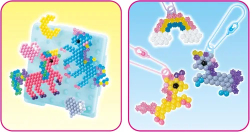 Miniatura 8 de Aquabeads Mystic Unicorn - Juego completo de cuentas para artes y manualidades para niños, más de 1,500 cuentas, tres llaveros y soporte