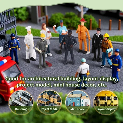 Miniatura 2 de Totority People Everyday Heroes Figuras de acción para niños pequeños, 7 piezas de ayudantes comunitarios - Modelos realistas de ocupaciones
