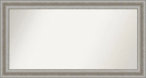 Miniatura 194 de Amanti Art Espejo de baño plateado para sobre el fregadero, 26 x 26 pulgadas, espejo cuadrado de plata antigua, marco de madera tradicional mediano