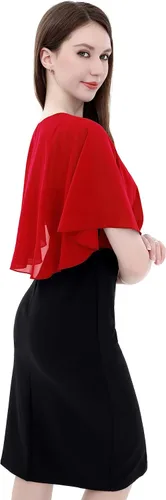 Miniatura 4 de Capelets de encaje de gasa suave para mujer, chales y envolturas para vestido de noche, boda, capa Bole