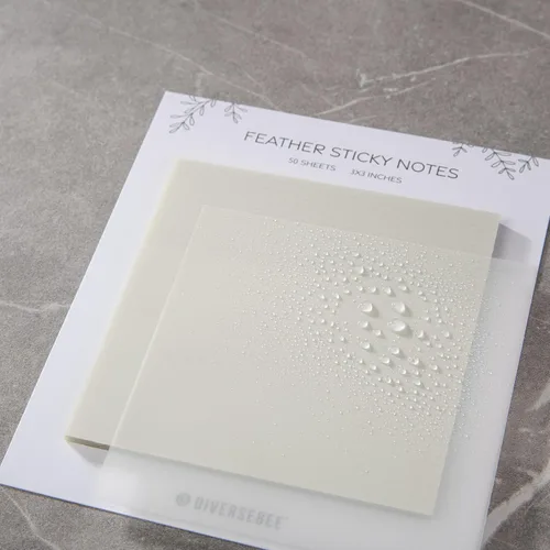 Miniatura 2 de DiverseBee 50 hojas de notas adhesivas transparentes pastel, pestañas adhesivas transparentes de 3x3", banderas de página translúcidas marcadores