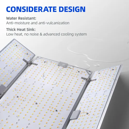Miniatura 6 de Barrina 4x4 Luces de Cultivo para Plantas de Interior de Espectro Completo, BU2000 Atenuable, Panel de Luz de Crecimiento LED Ajustable, 816 LEDs