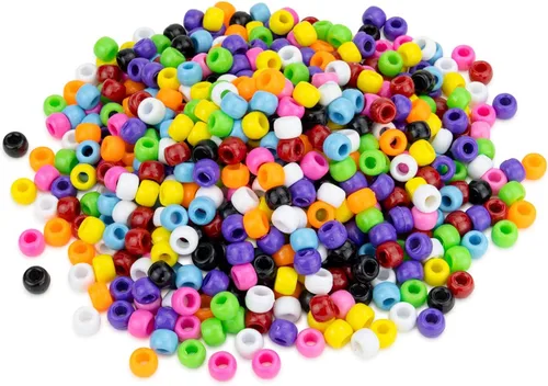 Hygloss Productos Cubo O'Beads Class Economy 1000 poni de barril, 0.236x0.354 in, 1,000 piezas, Multi
