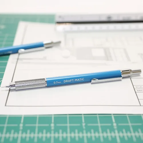 Miniatura 5 de ALVIN Lápiz mecánico DM07 Draft/Matic®, 0.7mm, herramienta de dibujo y diseño de acero inoxidable para estudiantes y profesionales, ideal