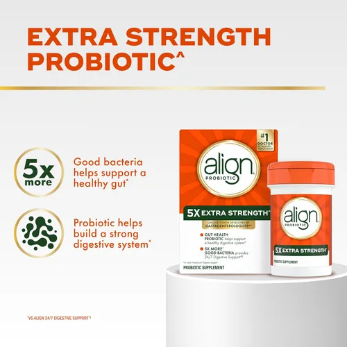 Miniatura 2 de Align Probióticos extra fuerza, probióticos para mujeres y hombres, marca #1 recomendada por médicos, 5 veces más bacterias buenas para ayudar a