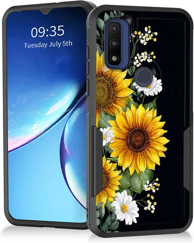 Miniatura 23 de Para Moto G Power 2022 – Funda protectora resistente de doble capa de policarbonato duro híbrido de goma suave a prueba de golpes – Ciervo