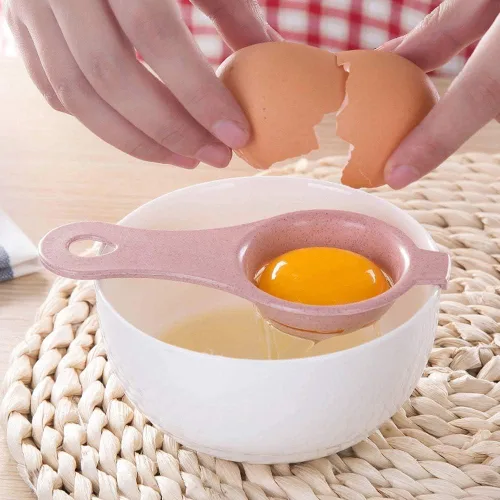Miniatura 3 de Separador de huevos de grado alimenticio, herramienta separadora de yema de huevo y blanco, accesorio para hornear cocina con filtro colador