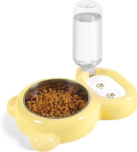 Miniatura 9 de Cuencos para Perros, Juego de Cuencos para Comida y Agua de Gatos con Dispensador de Agua y Cuenco de Acero Inoxidable para Gatos y Perros Pequeños