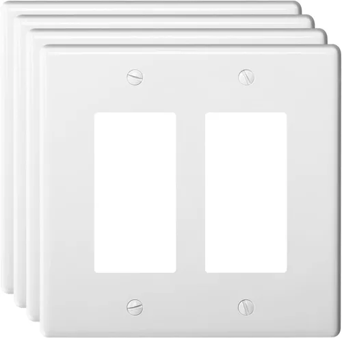 Placas decorativas de pared de 2 segmentos para interruptores de luz, interruptor inteligente, atenuadores, GFCI, receptáculo, salida USB, tamaño