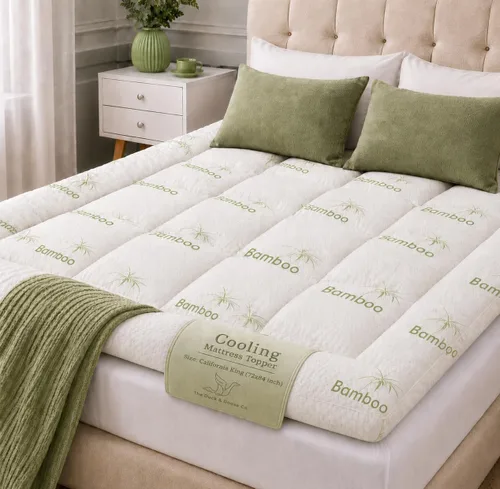 Miniatura 13 de Cubrecolchón de felpa extra grueso Twin XL para dormitorio universitario, suave y refrescante con superficie acolchada (Pillow Top) para aliviar