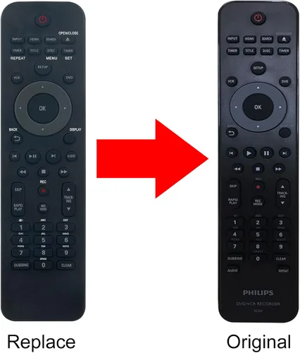 Miniatura 2 de NC254 NC254UH reemplazar el control remoto apto para Philips DVD/VCR reproductor DVDR3385V/F7