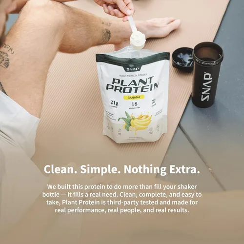 Miniatura 8 de Snap Supplements Polvo de proteína vegana orgánica a base de plantas en polvo de proteína que aumenta el óxido nítrico, aminoácido BCAA
